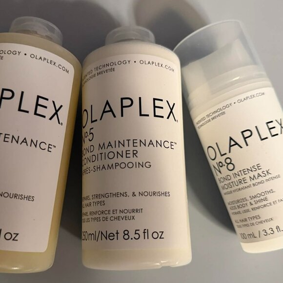 THREE Piece Olaplex Hair BUNDLE No. 4 Shampoo, No. 5 Conditioner, No. 8 Mask NEW - Picture 2 of 10